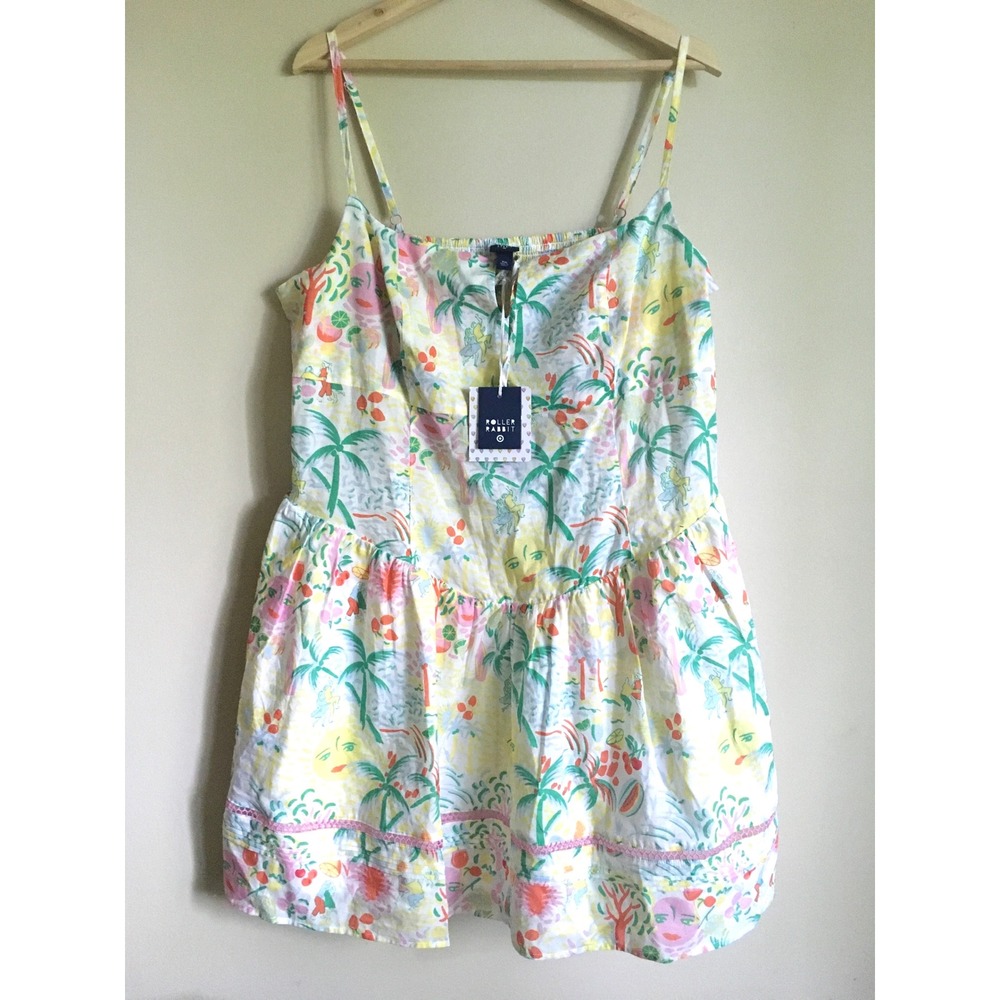 Roller Rabbit x Target Tropical Palm Tree Print Mini Dress XXL NWT Multicolor
